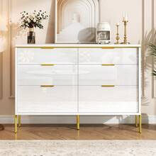 Dressers & Chests Of Drawers - White + Particle Board - View 4