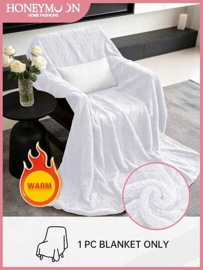 1 chiếc chăn lông cừu dệt jacquard, chăn nhung mềm mại và dễ chịu, chăn hai lớp, chăn nhung mềm mại, mịn màng cho mọi mùa, kỹ thuật dệt jacquard cho chất liệu cao cấp, có thể giặt máy, đạt chứng nhận Oeko-Tex.