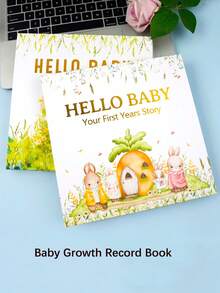 1 Set Rustic Style Baby Memory Book, BABY Milestone Journal, DIY Pregnancy & Infant Growth Record Album - Multicolor - View 1