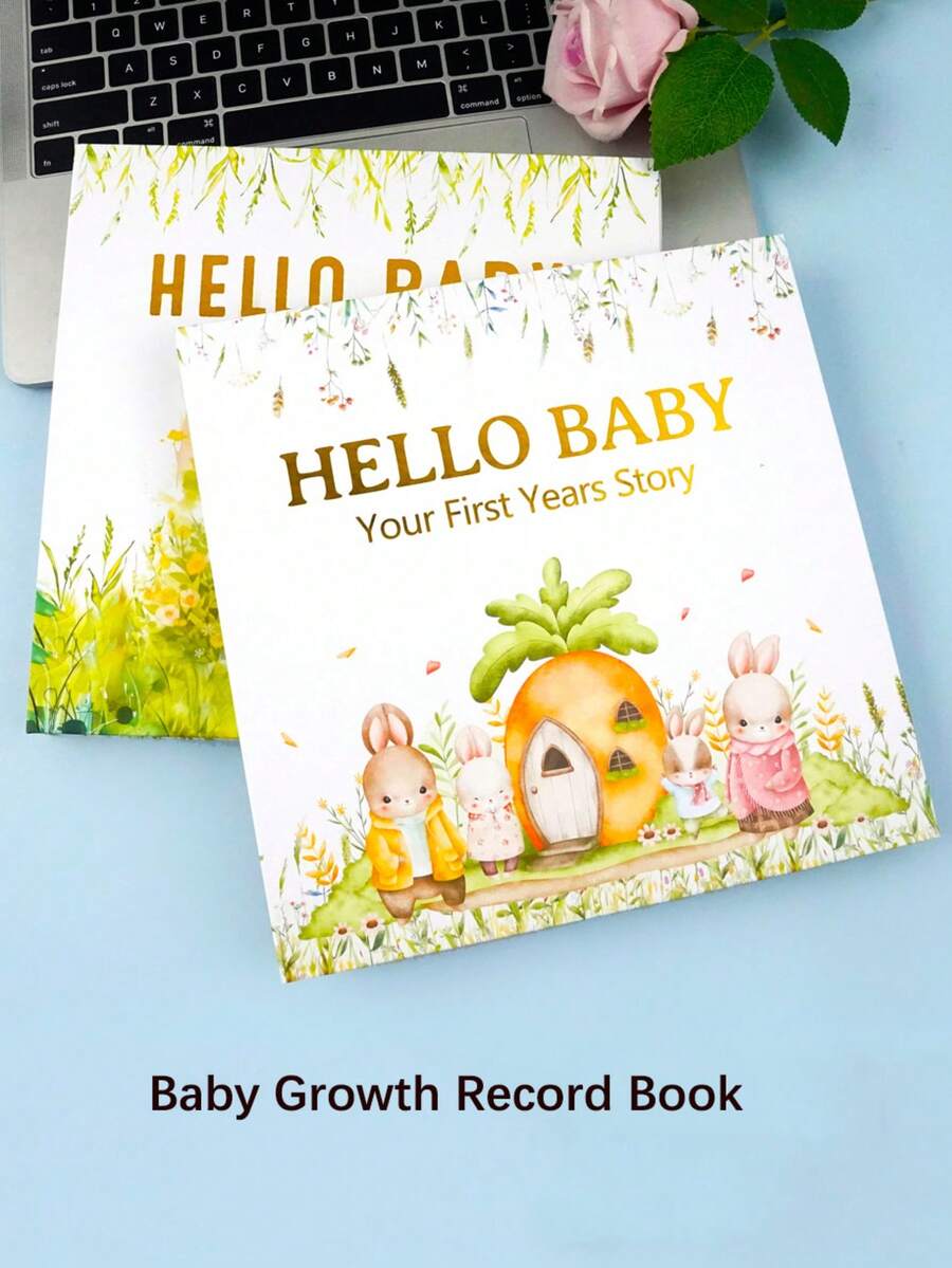 1 Set Rustic Style Baby Memory Book, BABY Milestone Journal, DIY Pregnancy & Infant Growth Record Album - Multicolor - View 1