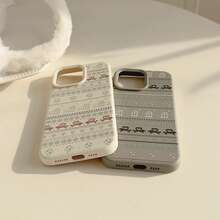 Funda de teléfono a prueba de golpes Un regalo de Navidad imprescindible, esta funda de teléfono con temática invernal, creativa y moderna, en forma de corazón con un perrito y copo de nieve, es completamente protectora y a prueba de golpes, compatible con la serie Apple  17/16/15/14/13/12/11. Esta encantadora funda protectora suave es una excelente funda protectora a prueba de golpes para chicas y mujeres. - 1 pieza - Ver 7