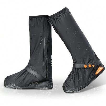 Cubrezapatos Impermeable, Cubierta del Zapato con Bandas Reflectantes para Hombres Mujeres, Reutilizable Protector de Zapatos para Motocicleta y Ciclismo con Suela Antideslizante,37410323
