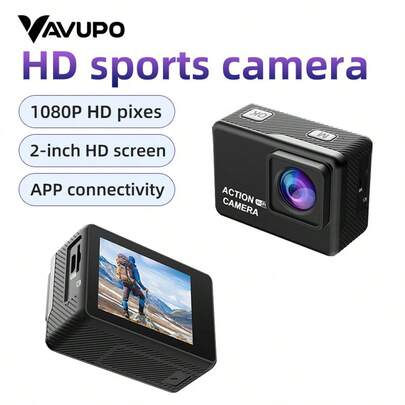  VAVUPO Action Camera,HD Sports Camera: Boasts 1080P HD Pixels, A 2-Inch HD Screen & APP Connectivity-Perfect For Capturing Sharp, Vivid Adventure Moments With Easy Mobile Integration For Seamless Sharing.
