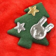 宠物法兰绒秋冬装，温暖又喜庆的驯鹿圣诞套装，圣诞树、圣诞老人图案，宠物节日服装 - 彩色 - 查看 7