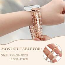 Correa de reloj de 20 mm compatible con Samsung Galaxy Watch 7 FE 6 5 4 de 40 mm y 44 mm, Galaxy Watch 6 4 Classic, Galaxy Watch 5Pro de 45 mm / Watch 4 Classic de 42 mm y 46 mm, Galaxy Watch 3 de 41 mm, Galaxy Active2, correa elástica de smartwatch adecuada para hombres y mujeres - Rosa - Ver 2