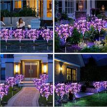 GCTECHING 1pc Purple Solar Powered Butterfly Lavender Light, Waterproof Outdoor Garden Lawn Light, Artificial Butterfly Flower Light, Street & Yard Decor Light, Suitable For Patio, Path, Lawn, Yard Decoration - Solar-powered Lavender Butterfly Lamp - View 7