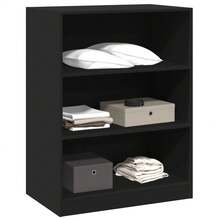 Wardrobe Black 77x48x102 Cm Engineered Wood - Black - View 5
