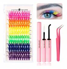 TendenciaKit De Extensiones De Pestañas 14-16mm Mixtas Curvatura DCalidad premium - de color - Ver 3