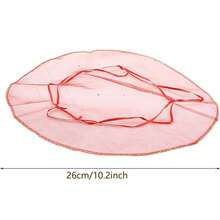 100 Stück große rote transparente Organza Geschenktüten, runde Organza Schmuck- und Süßigkeiten-Aufbewahrungstüten mit Kordelzug, 26cm Durchmesser, Weihnachts-, Hochzeits- und Party-Geschenkverpackungstüten (genug Platz für 1 Ei) - Verschiedenfarbig - Übersicht 3