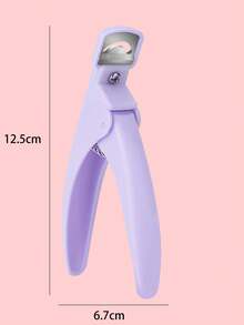 1pc Plastic Handle U-Shaped Nail Clipper, Multi-Color Manicure Nail Cutter, DIY French Nail Trimmer, Upgraded Nail File, Adjustable Nail Clipper For Nail Tip Trimming