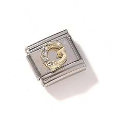 1pc DIY Modular Bracelet With Letter Elements, Crystal Rhinestone Design, Urban Casual Style, Decorative Essential, Muted Autumn Tones, Local , Practical Fashion, Charming Look, Stainless Steel Jewelry, Autumn Office Style, Party Outfit Guide