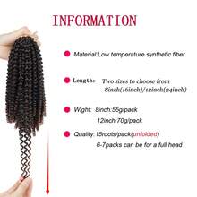 3包12英寸弹簧扭辫钩针编织假发，适用于蝴蝶辫、炸弹扭辫钩针编织假发，Beyond Beauty渐变色合成蓬松假发接发 - 彩色 - 查看 6