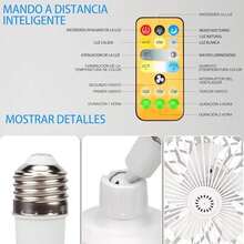 Ventilador de Techo con luz, E27 Ventilador De Techo De Anillo Con 60 Led, 3000-6500k Y 5 Niveles De Luminosidad, Luz De Ventiladors Con Remoto Y Función Temporización Para Dormitorio,Estudio Y Salón - Lámpara de ventilador aromática Blanco - Ver 4
