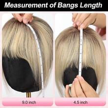 360° Clip-On Air Bangs Hair Extension, Suitable For Women With Sideburns, 3 Secure Clips, Full Bangs - SP24/613 - View 8