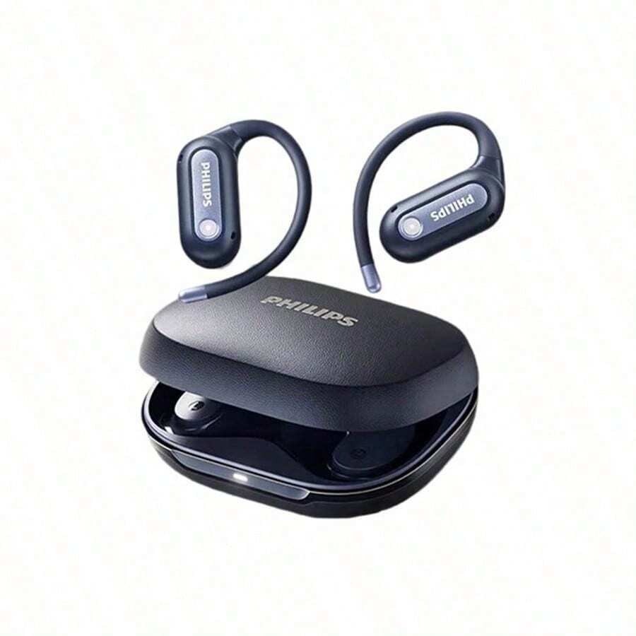 PHILIPS TAT4759 Wireless Bluetooth Earphones: Ear-Hook Design For Open Listening, Stable Bluetooth Connection, Low Latency Gaming/Video Mode, Comfortable All-Day Wear, Blue. - Blue - View 1