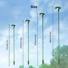 17cm, 27cm, 48cm, 58cm Varas de Suporte de Plantas Reutilizáveis, Adequadas para Suportes de Orquídeas de Jardinagem Verde, Estabilizadores de Orquídeas e Flores, Postes de Jardinagem Verde, Treliças para Escalada de Videiras, Hastes de Plantas de Plástico Verde - Verde Escuro - Visão 2
