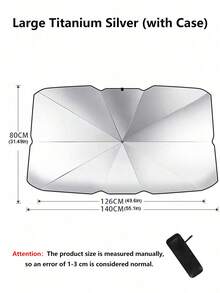1件装汽车挡风玻璃遮阳帘，可折叠遮阳板，隔热汽车遮阳帘 - 彩色 - 查看 17