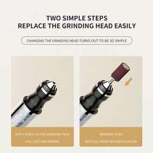 LCD显示屏电动卸甲灯二合一抛光烘烤灯工具电动抛光机便携式指甲油修剪工具套装，含指甲锉、钻头、230mAh电风扇