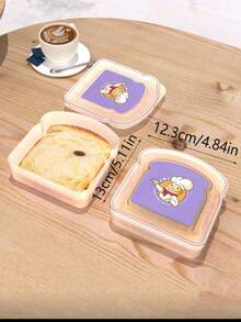1pc Lunch Box/Sandwich Box/Bread Box, Kitchen Supplies, Christmas Supplies, School Supplies - Multicolor - View 2