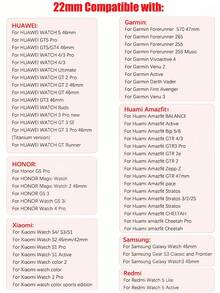 1条女士时尚金属蝴蝶表带，20mm/22mm，休闲表带，兼容三星Galaxy Watch3/45/6/7/8（41mm/45mm）/Galaxy Active2/Gear，兼容Amazfit GTR 2/3/4，时尚智能手表GT/GT2替换表带（42mm/46mm），兼容Amazfit GTS 2/2e/2mini/4 Mini，智能手表替换表带，送给朋友、家人的礼物，情人节礼物，生日礼物