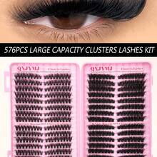 32 Rows X 60 X 100 False Eyelashes, 544 Clusters Of Thick And Fluffy False Eyelashes, Russian False Eyelashes,Reusable - Pink - View 7