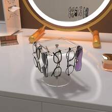 Soporte de exhibición de gafas y anteojos de acrílico - Caja de almacenamiento de gafas de escritorio transparente - transparente - Ver 4