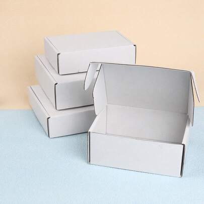 10个/套 瓦楞纸礼品盒、邮政运输盒、快递包装盒、包装材料、飞机纸箱、礼品盒、瓦楞纸板盒、送货盒、包装盒，适用于圣诞节、情人节