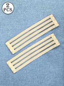 2pcs Women's Fishnet Hollow Bras With Reusable Clasps, Elegant Fabric Design, Invisible Transparent Style, Suitable For Various Invisible Bras - Multicolor - View 7