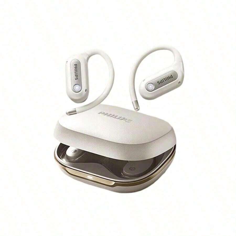 PHILIPS TAT4759 Bluetooth Earphones: Comfortable, Ear-Free Fit; Immersive Sound Experience; Stable Bluetooth Transmission; Suitable For Calls, Gaming, And Music Playback. Beige Color. - Off White - View 1