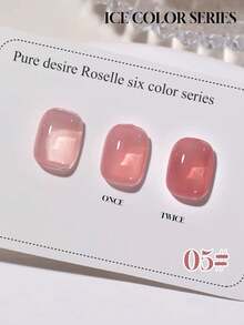 Miss Leia 1-6 15ml 秋冬美甲果冻玉裸粉色凝胶指甲油，冰晶透明，提亮肤色，打造红润好气色，底色，流行透明凝胶甲油。适合初学者，UV/LED固化，可浸泡半永久，沙龙/手工美甲套装，DIY，居家，节日送礼佳品，美甲艺术，四季皆宜。 - 彩色 - 查看 16