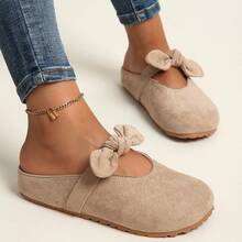 Women's Casual Fashion All-Match Slip-On Half-Slippers - Màu Khaki - Xem 3