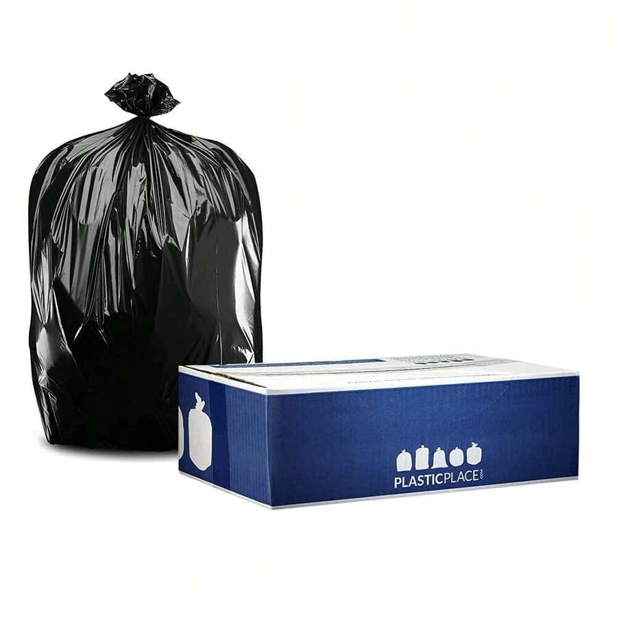 40-45 Gallon Trash Bags On Rolls 1.2 Mil, 40inchw X 46inchh, 100 Count,1Count(Packof100),1.2mil.-40inchx46inch12mil40inchx46inch - 1.2mil.-40英寸x46英寸12mil40英寸x46英寸 - 查看 1