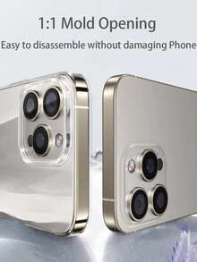 VRNOEI 超清軟殼保護套，相容 iPhone 16 11 12 13 14 15 17 Pro Max，透明背蓋保護殼，相容 iPhone 17 Air 14 15 16 Plus - 無色 - 查看 4