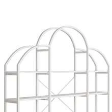 170 X 26 X 190 Cm Shelving Unit With A Clean, Minimalist Style, Made Of Steel Tubing And MDF, Five Storage Shelves, Original Cloud Shape, Easy To Assemble And Clean, White - White - View 10