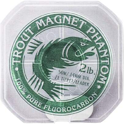 Phantom 100% fluorocarbono línea líder de Pesca, 50 m (2 Libras, 3 Libras, 4 Libras),37423070