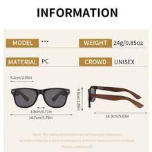 Long Keeper 1副复古优雅经典木腿防紫外线时尚眼镜，男女通用 - 木腿 - 查看 6