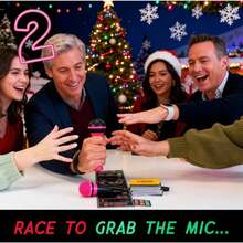 Lucky Egg  Family Interactive Game, Family Karaoke Board Game Set With Foam Microphone, 125 Bad Lyric Cards, 8+ Years Old, 2-10 Players, Funny Kids Gift For Festival Parties - A - Xem 4