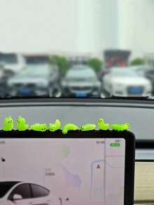 8pcs Cute Caterpillar Micro Landscape Car Decor, Cartoon Dashboard Ornament, DIY Gardening Decoration Accessories