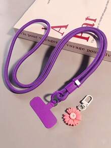 1条INS风雏菊挂绳，粉彩色长款带扣，适用于学生证、公交卡、工作证，时尚防丢，兼容安卓及大多数智能手机，是送给母亲、家人、朋友、孩子、生日、节日等场合的理想礼物。 - 彩色 - 查看 8