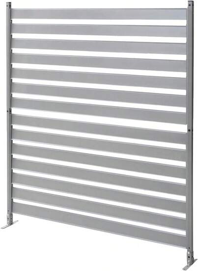 山善 ガーデンマスター アルミボーダーフェンス 幅120×高さ79cm プライバシーフェンス ルーバースラット 移動簡単 屋外対応 簡単組立 ダークブラウン KABF-120