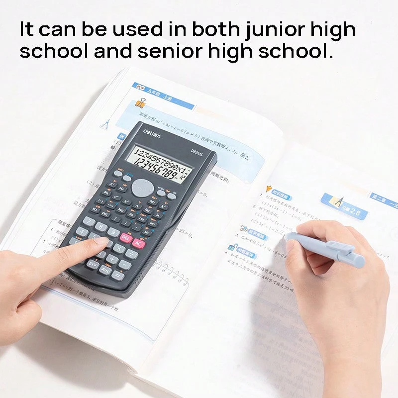 DELI D82MS 計算機 耐磨靈敏按鍵 省電續航持久 運算功能豐富 大螢幕雙行顯示 - 深灰色 - 查看 1