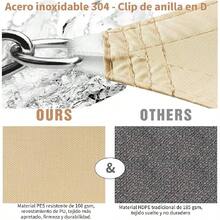 ASDF- Exteriores 3*4,Sombra Lona Impermeable para Exteriores Uso Rudo Mantener Fresco,Malla Sombra Pergolas para Jardin Alberca Terraza Patio,95% de Bloqueo de Los Rayos - 3 m x 4 m - Ver 5