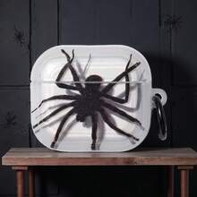 1个创意3D蜘蛛图案Pro 3/4/Pro 2保护套，柔软无线蓝牙耳机套，兼容 3/Pro - 黑色 - 查看 11