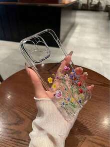 Funda de teléfono con flores 1 pieza Funda protectora anti caídas gruesa y transparente con flores y ciruelos pintados compatible con  16/16 Pro/16 Plus/16 Pro Max,  15 Pro Max, serie  13, Galaxy S25/S25 Plus/S25/S25 Ultra, Galaxy A50/A12/A32/A52/A72/A51/A21S/A13/A14, 11 Youth Edition/12 Pro/12/12X, Note 11/9A/9C, Poco X3 NFC, Redmi 10/9/Note 9/12C/Note 11 Pro/10C/Note 8 Pro - Multicolor 2 - Ver 6