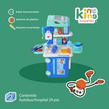 TendenciaMaletin Bus Hospital Juguete 29 Piezas Azul AceroCalidad premium - Azul acero - Ver 6