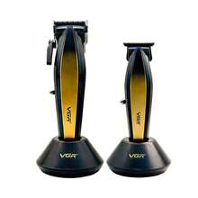 VGR 专业理发器，9000 转/分钟电动理发器，无线可调节金属 LED 理发器套装，男士理发器 V-270&992 - 彩色 - 查看 18