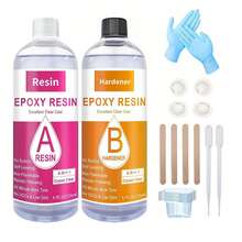472ml/948ml Epoxy Resin Kit, 1:1 Two-Part Craft Resin, Anti-Yellowing, Low Bubble, Suitable For Jewelry Making, Mold Making, Crafts Making, Etc. - 472ml - View 10