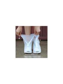 2 Pares Cubre Zapatos Impermeable,Cubierta Impermeable para Botas de Lluvia Cubiertas para Zapatos Antideslizante Plegabl de Reutilizable para Mujeres,Hombres (2),37414217 - Multicolor - Ver 2