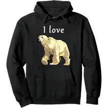 I Love Polar And Spirit Bears Realistic Design Pullover Hoodie - Multicolor - View 1