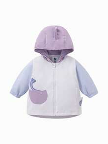 Áo khoác đồ chơi có thể tháo rời mùa xuân 2026 dành cho bé gái, unisex, chất liệu giả da mềm mại, áo khoác ngoài vui nhộn - hồng tím - Xem 4
